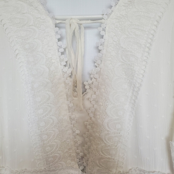 SOUTHERN FRIED CHICS DRESS WESTERN RODEO BOHO COASTAL COWGIRL CREAM WOMENS ( L ) - Picture 4 of 16